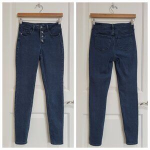 Old Navy Rockstar Super Skinny High-Rise Button-Fly Secret Slim Pockets 0